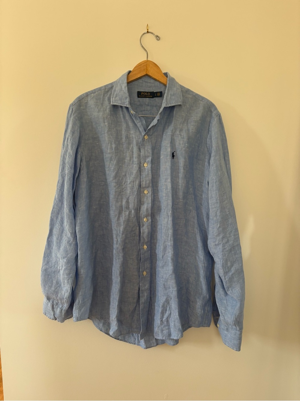 Polo by Ralph Lauren Light Blue Linen Button-Down Shirt